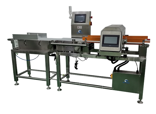 Metal detection and checkweigher integrated machine